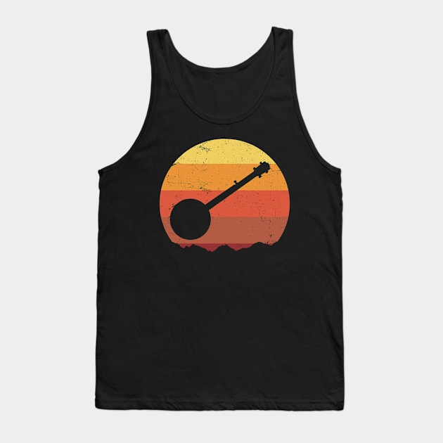 Banjo Bluegrass Banjo Player Retro Tank Top by CreativeGiftShop